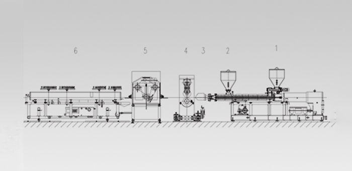 PVC掛壁板高速擠出生產線